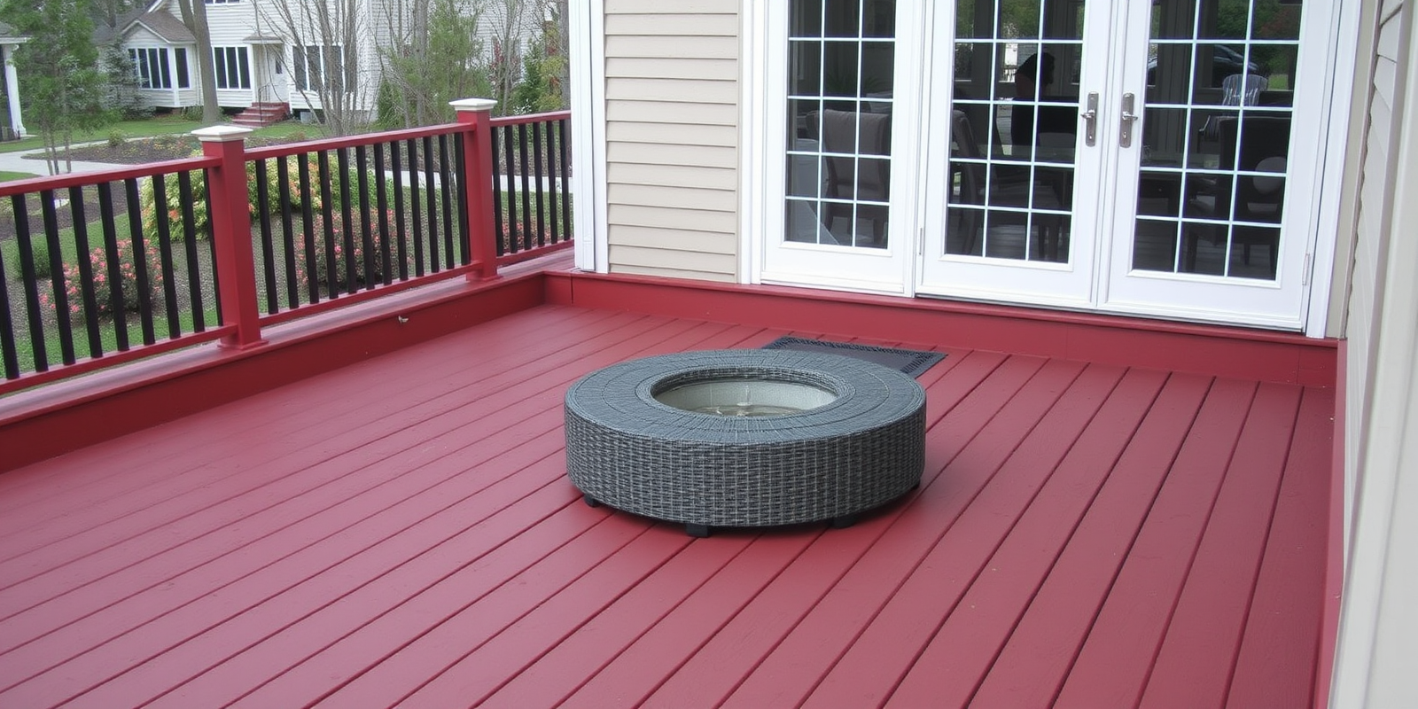 composite decking red