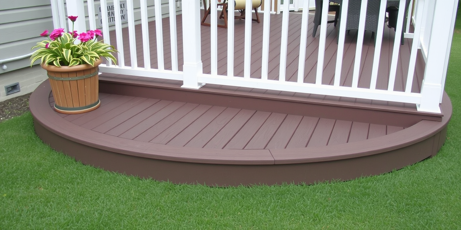 composite decking round edge