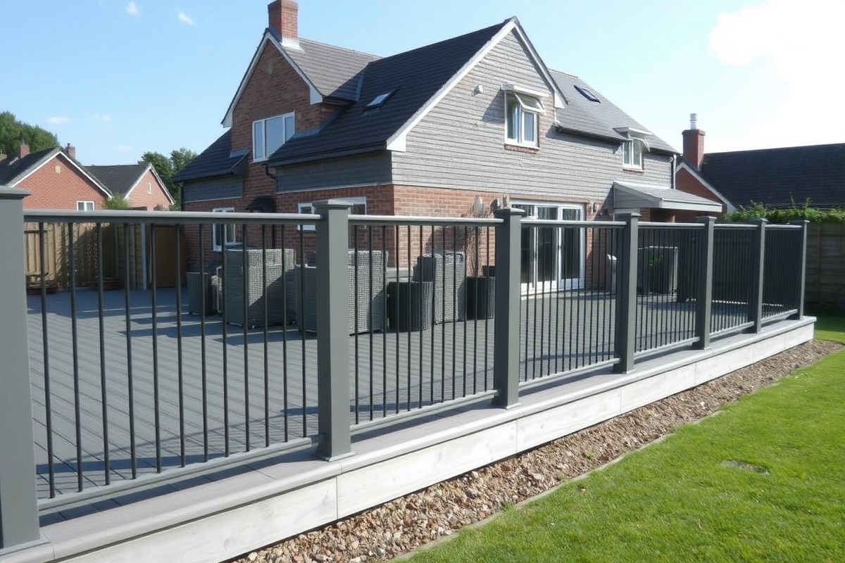 composite decking trim grey