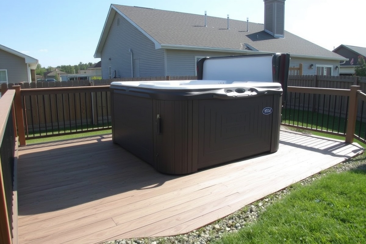 composite decking under hot tub