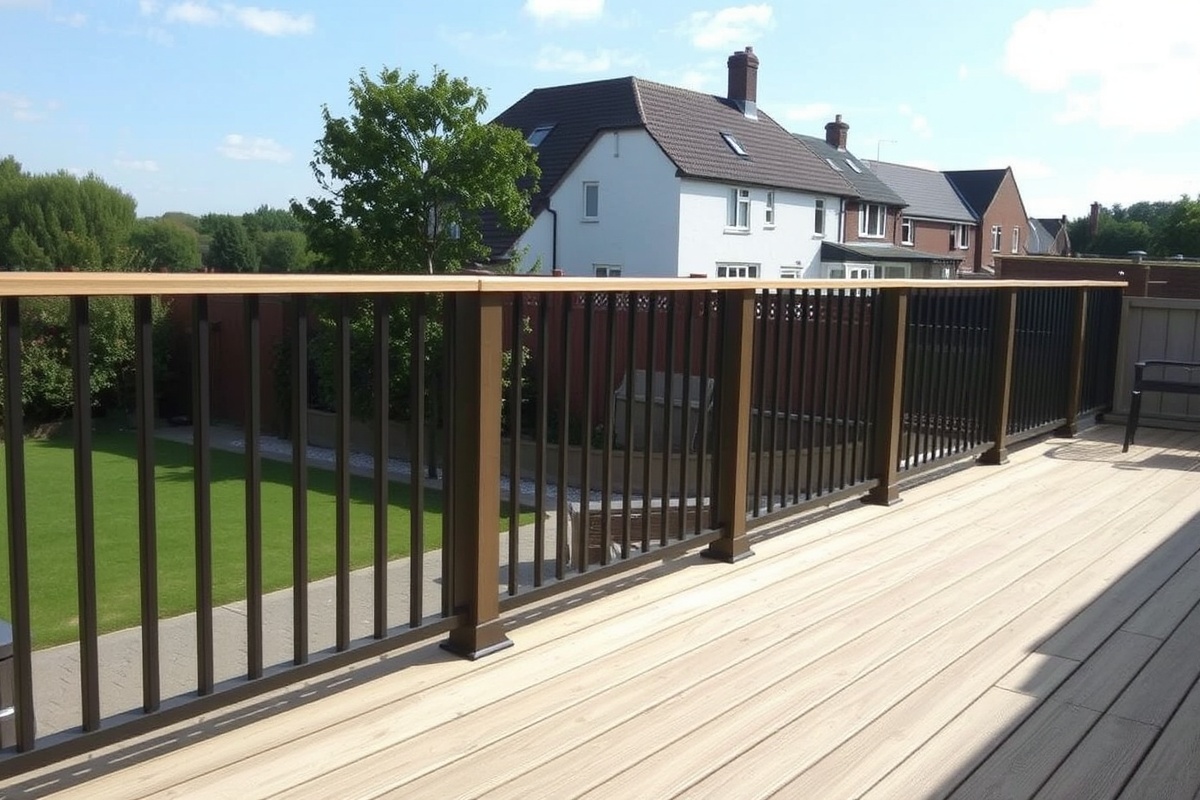 composite decking with balustrade