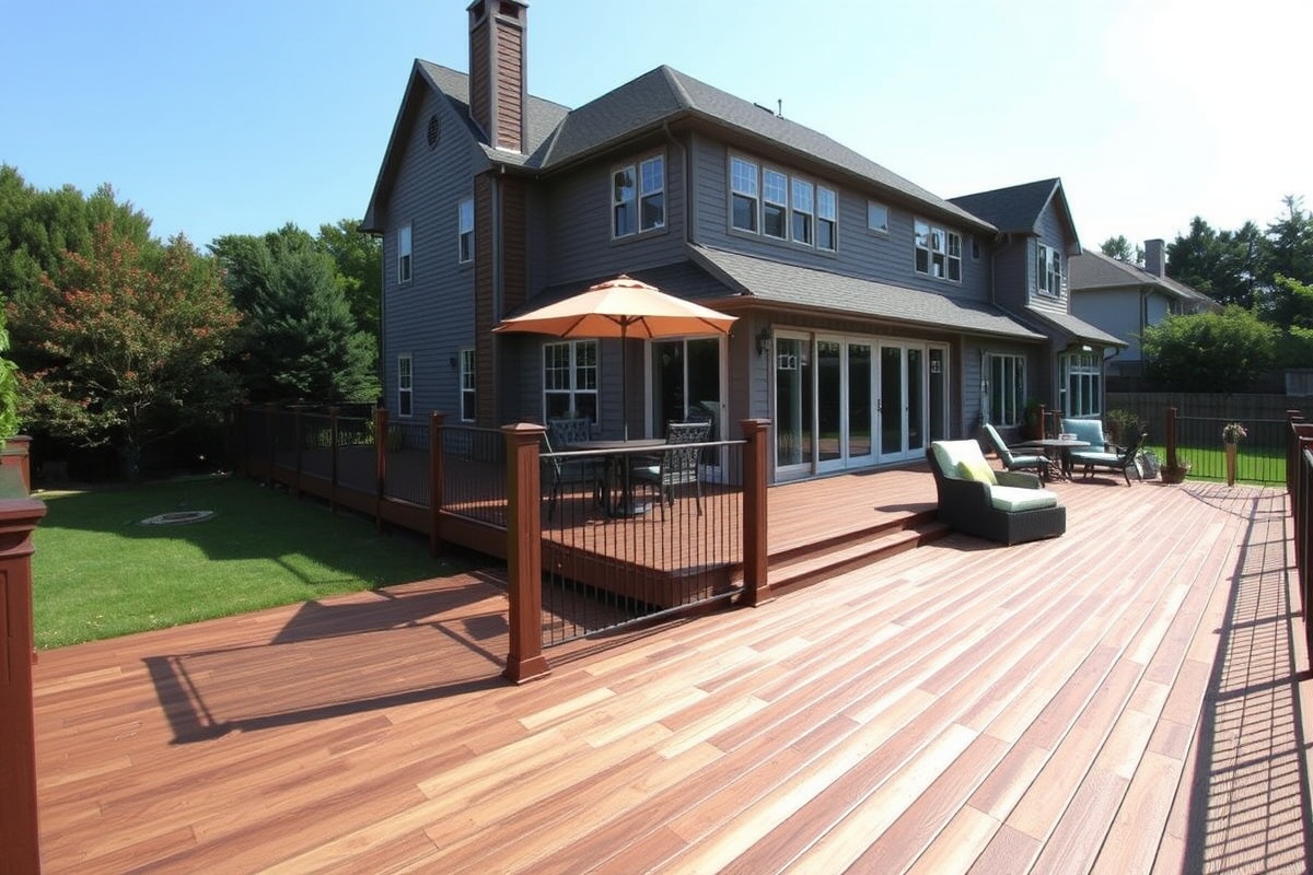 composite redwood decking