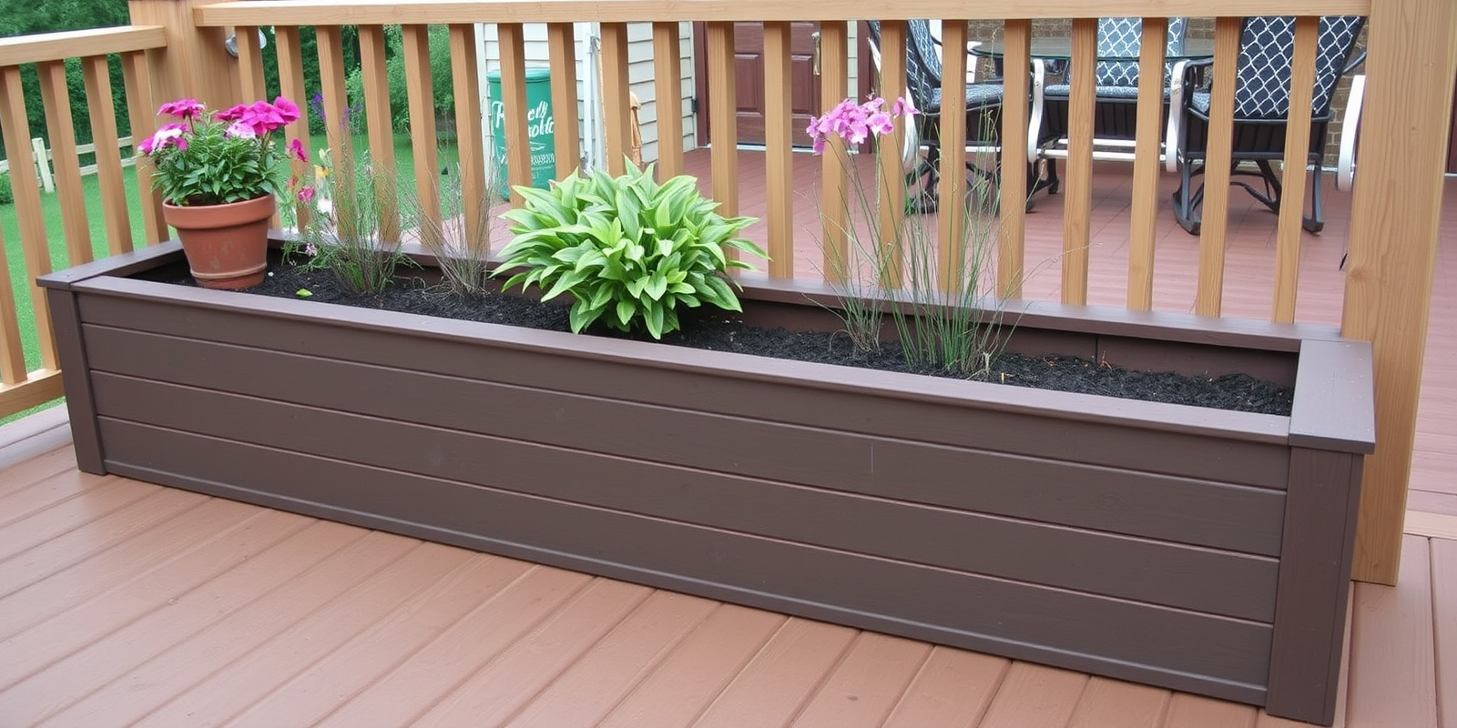 Creative Composite Decking Planter Box Designs and Plans