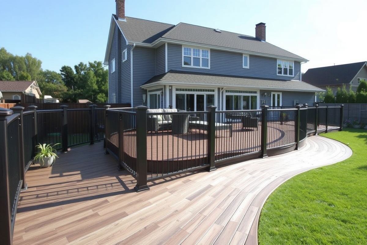 curving composite decking