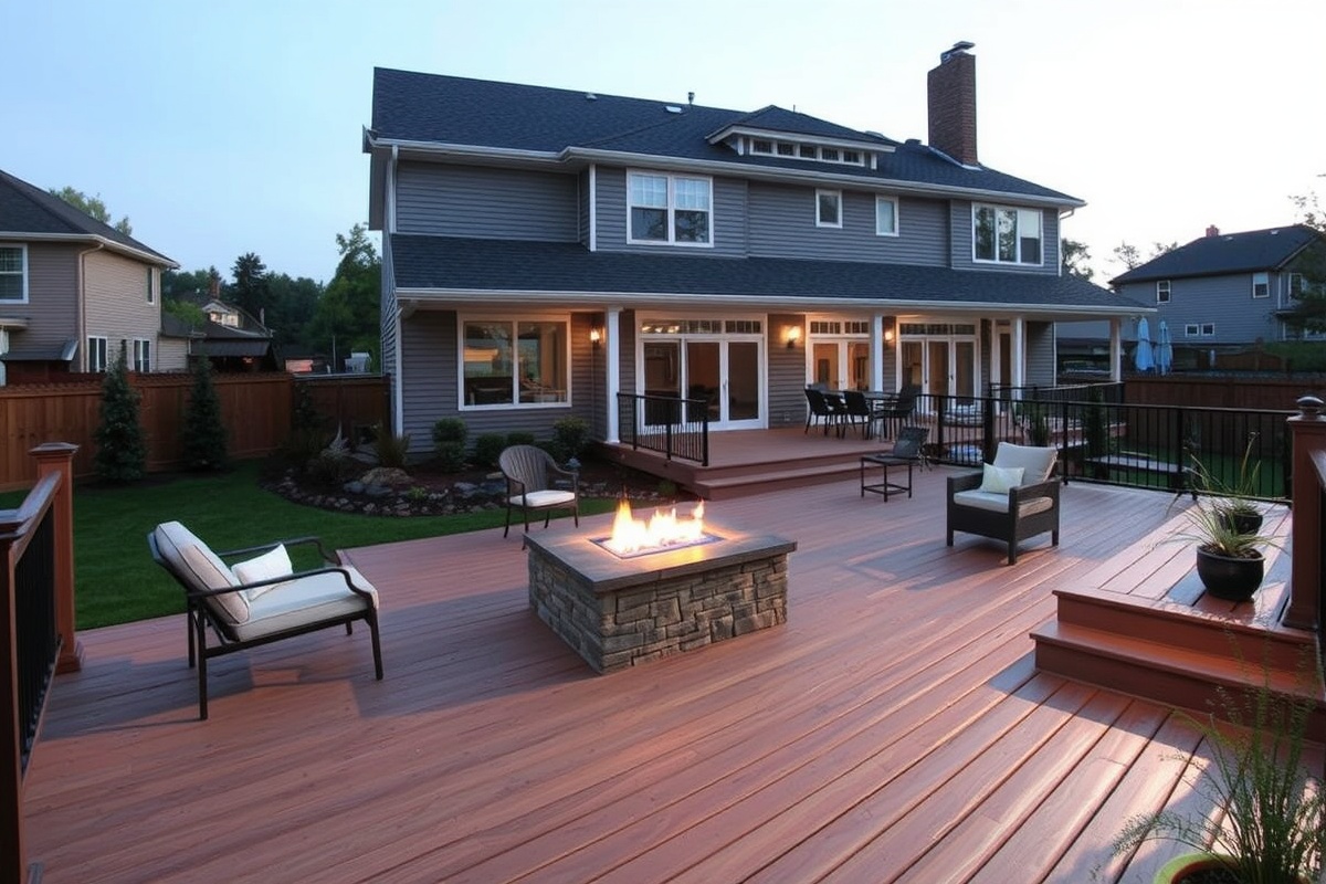 Enhancing Your Backyard Oasis: Composite Decking Integrated Fire Pit