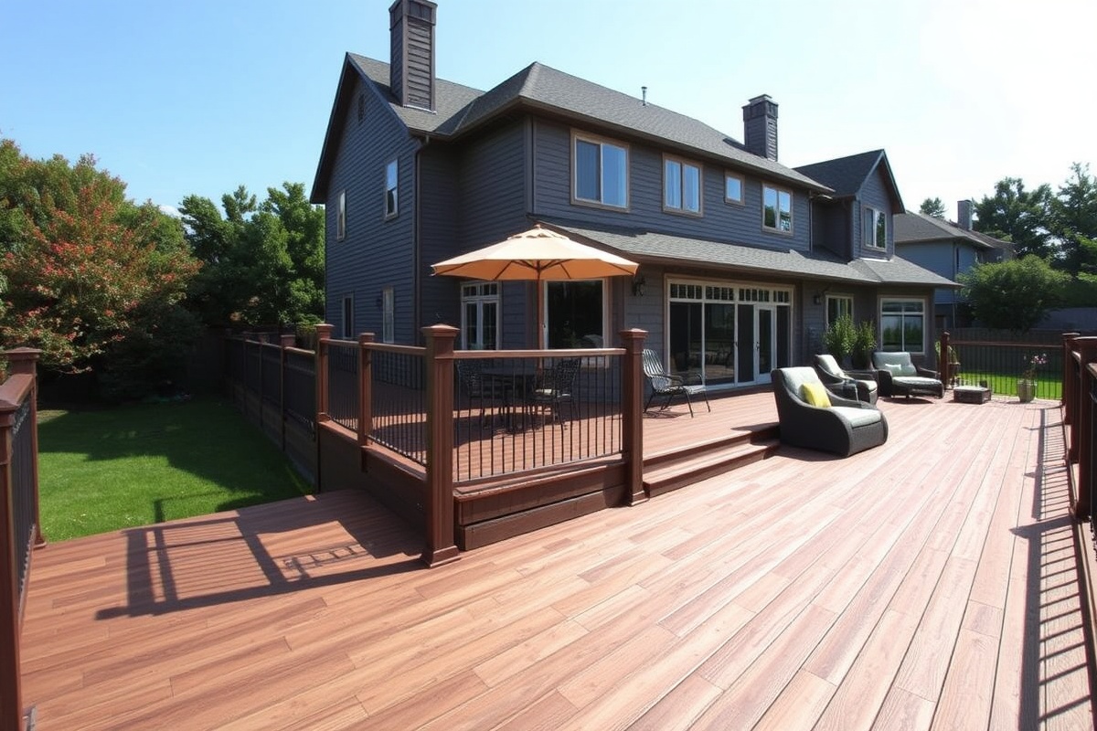 evergrain redwood composite decking