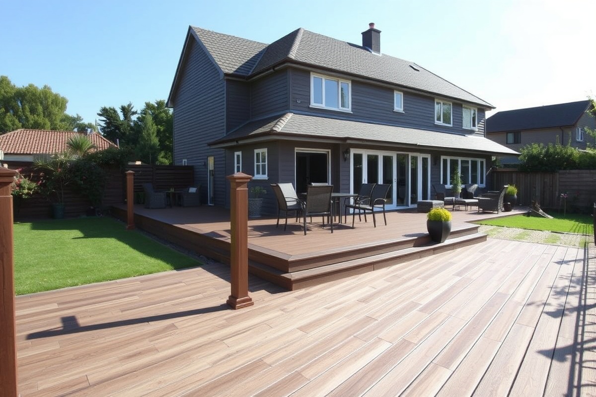 hana brown composite decking