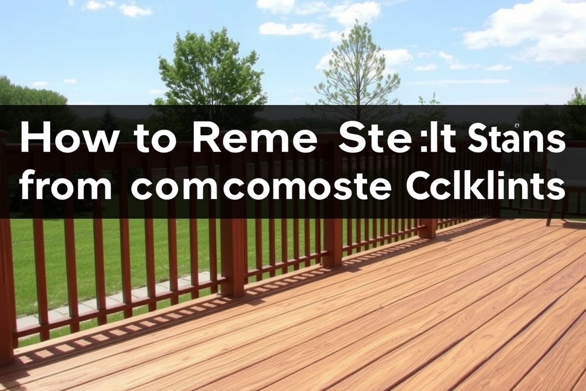 how to remove oil stains from composite decking