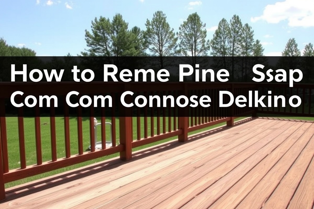 how to remove pine sap from composite decking