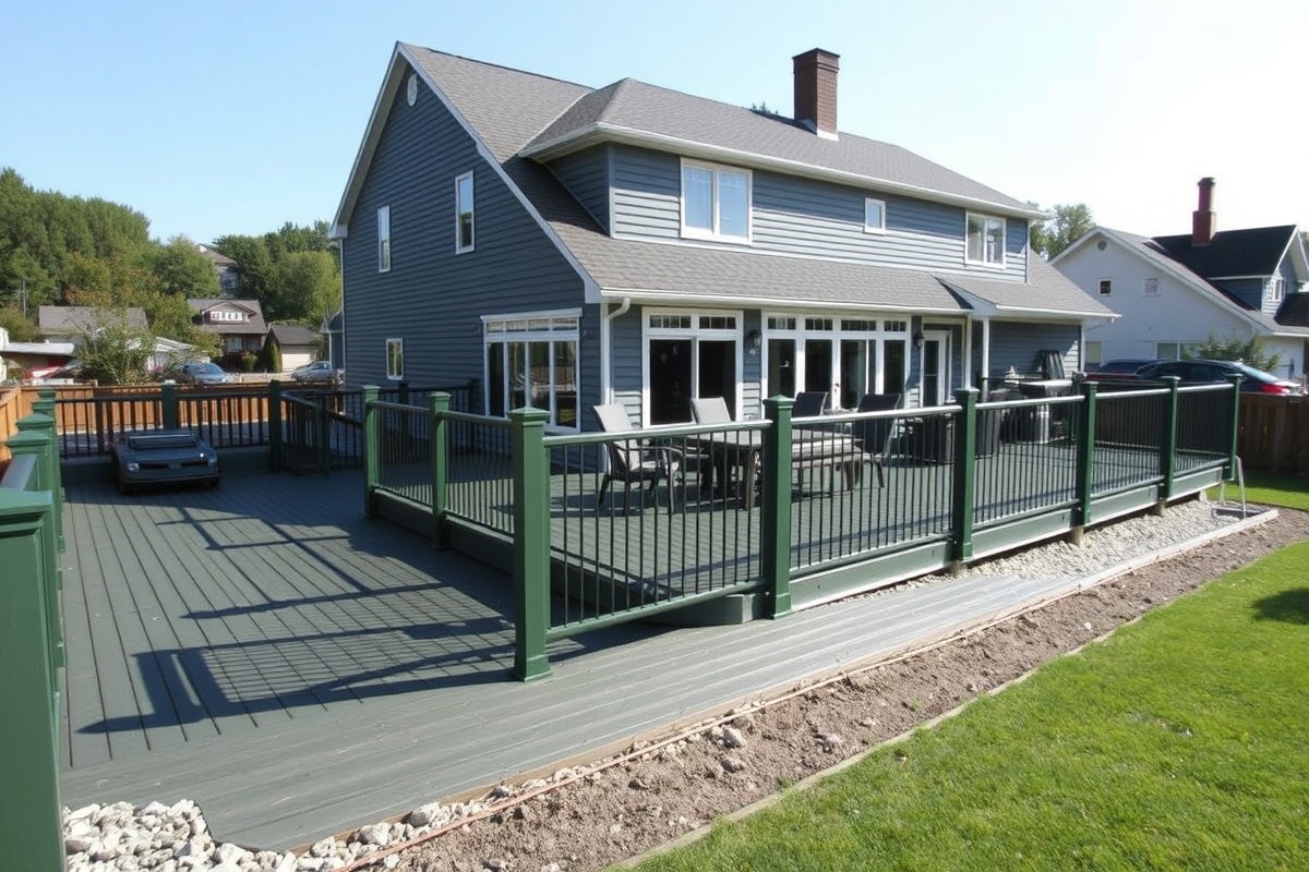 hunter green composite decking