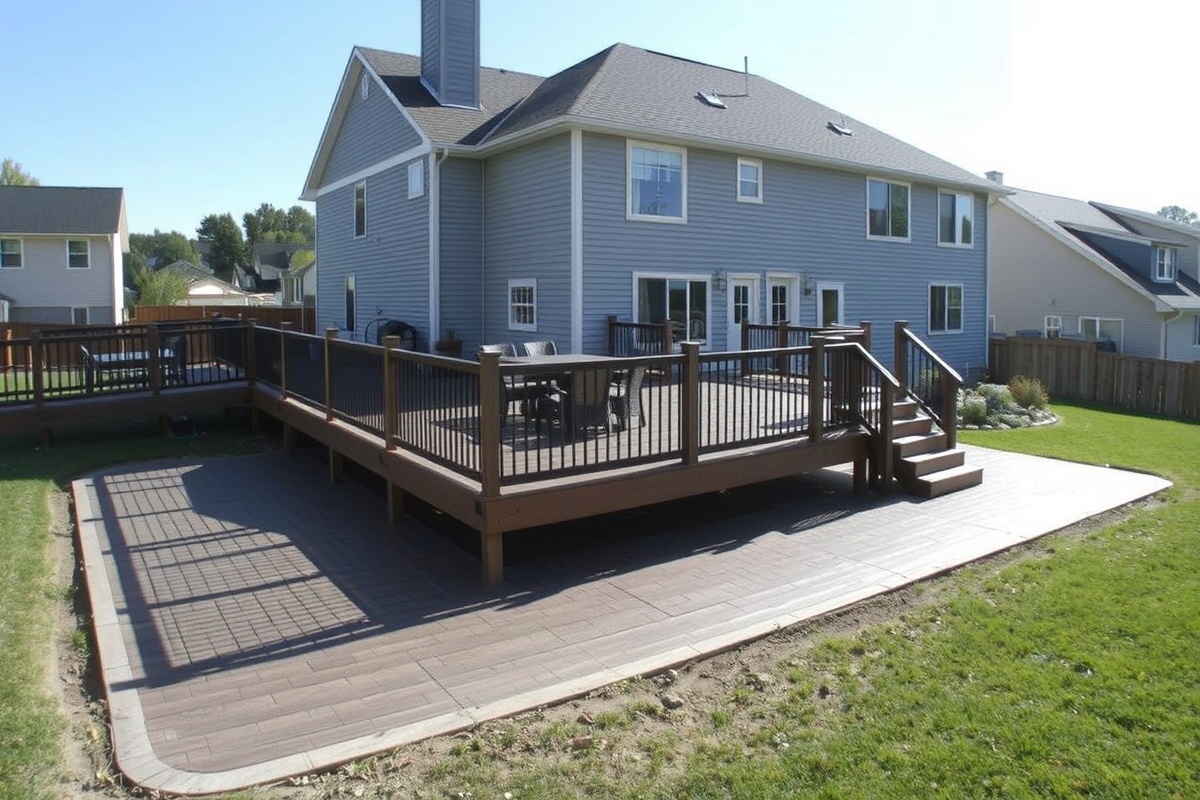 install composite decking over concrete