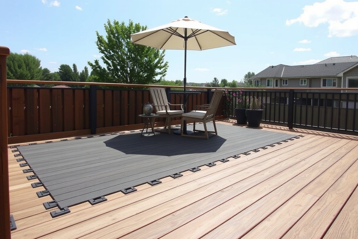 interlocking composite decking tiles