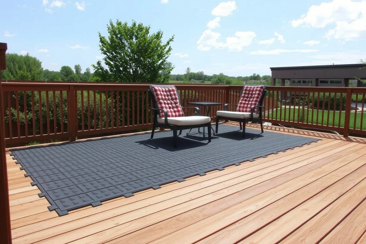 interlocking plastic deck tiles