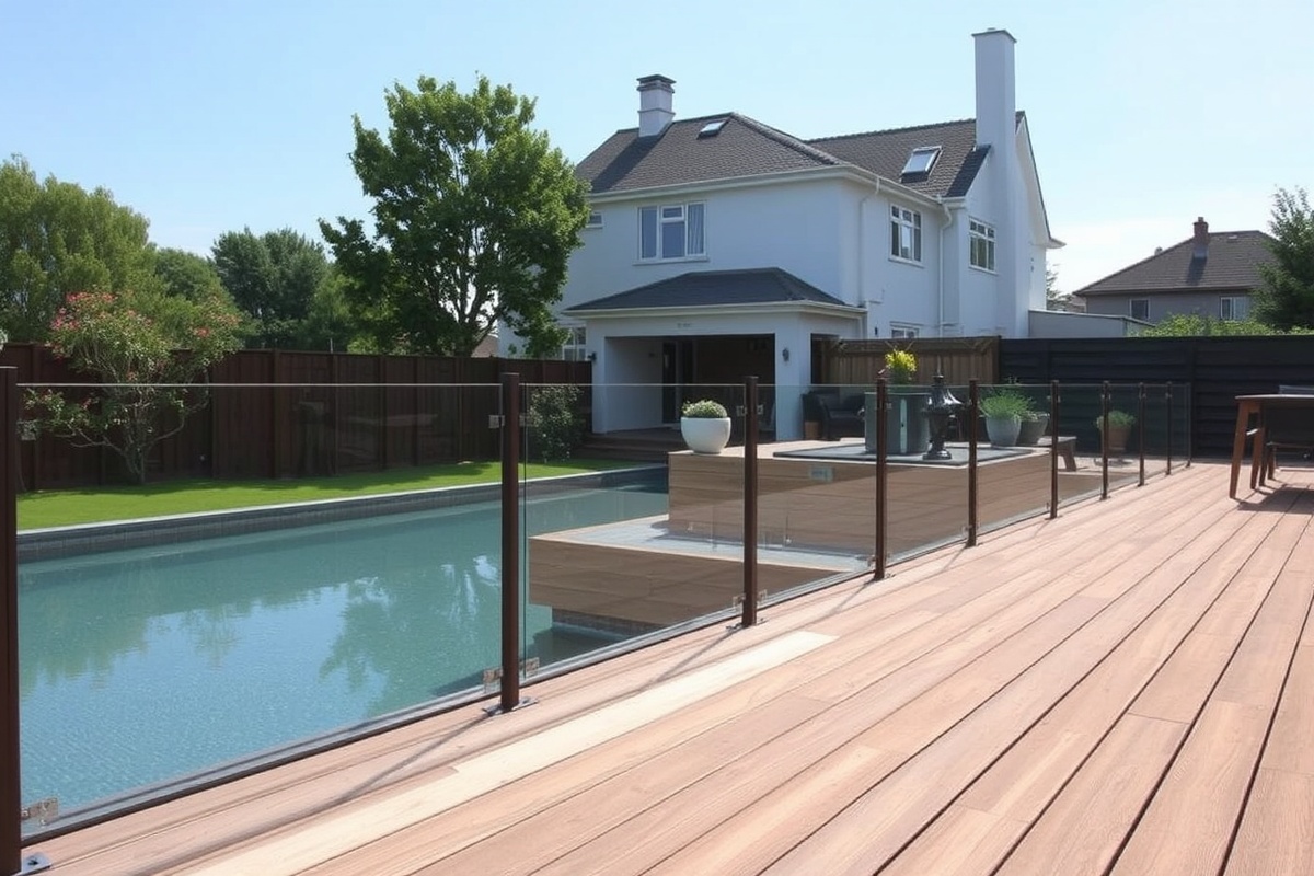 jatoba grooved edge capped composite decking board