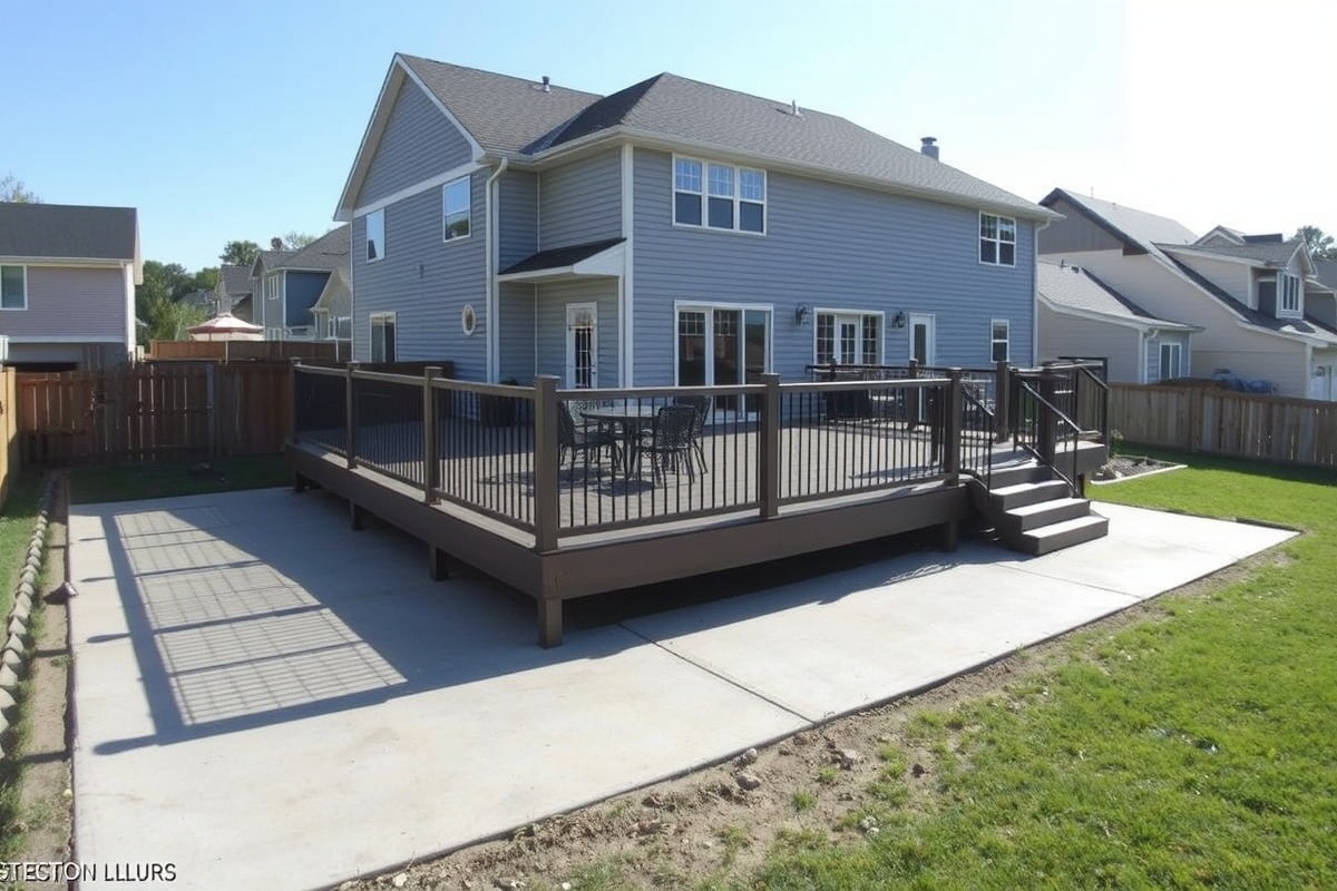 laying composite decking on concrete