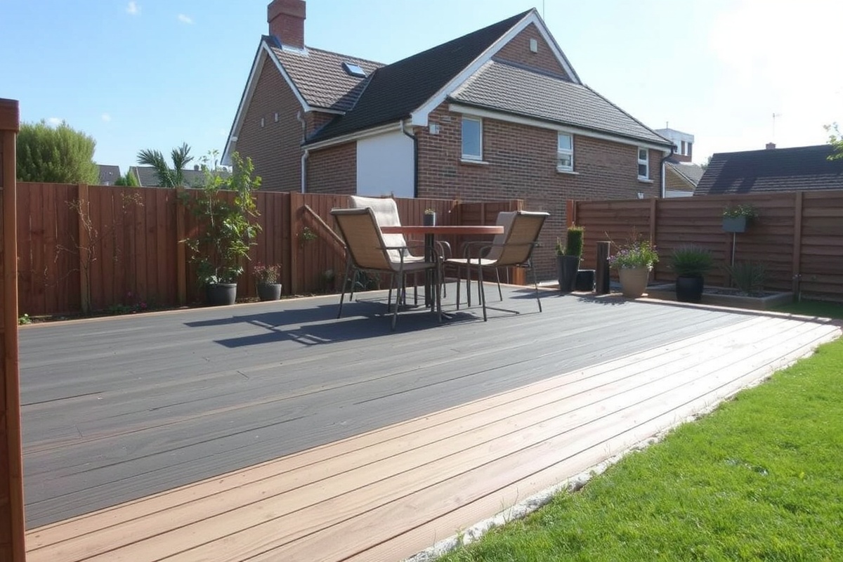 laying composite decking tiles