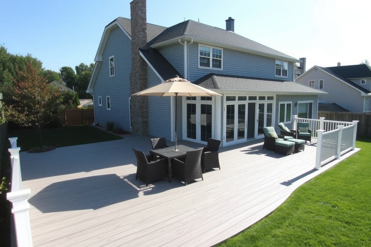 light colored composite decking