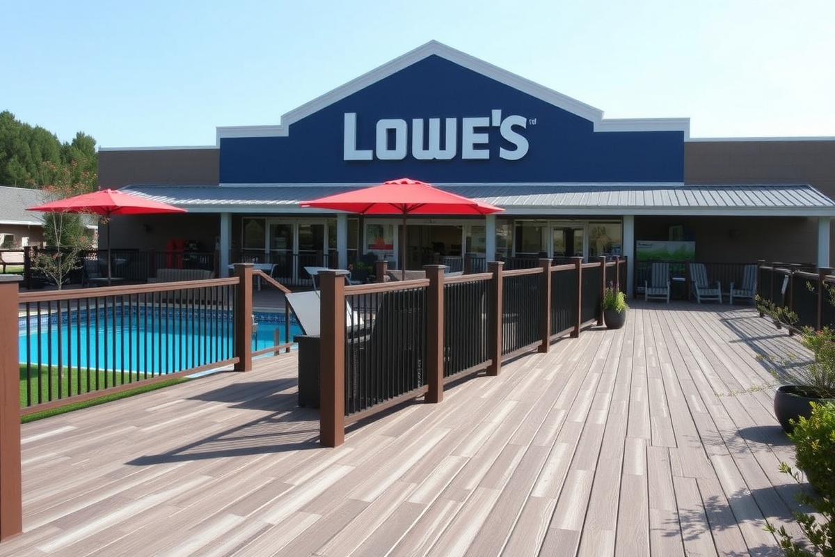 lowe's composite decking clearance sale