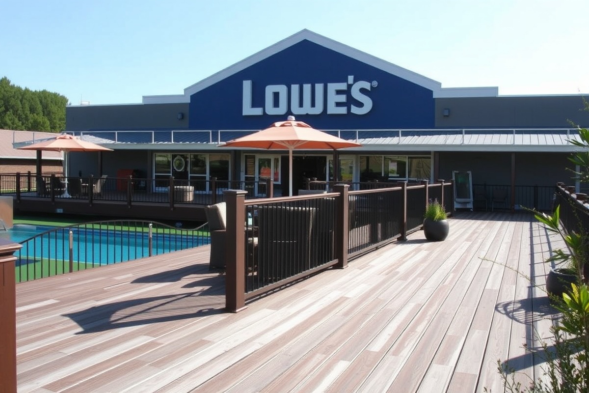 lowes composite decking in stock