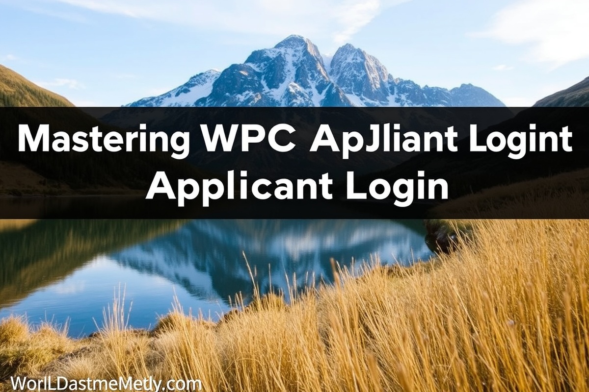 Mastering WPC Applicant Login: Tips and Tricks