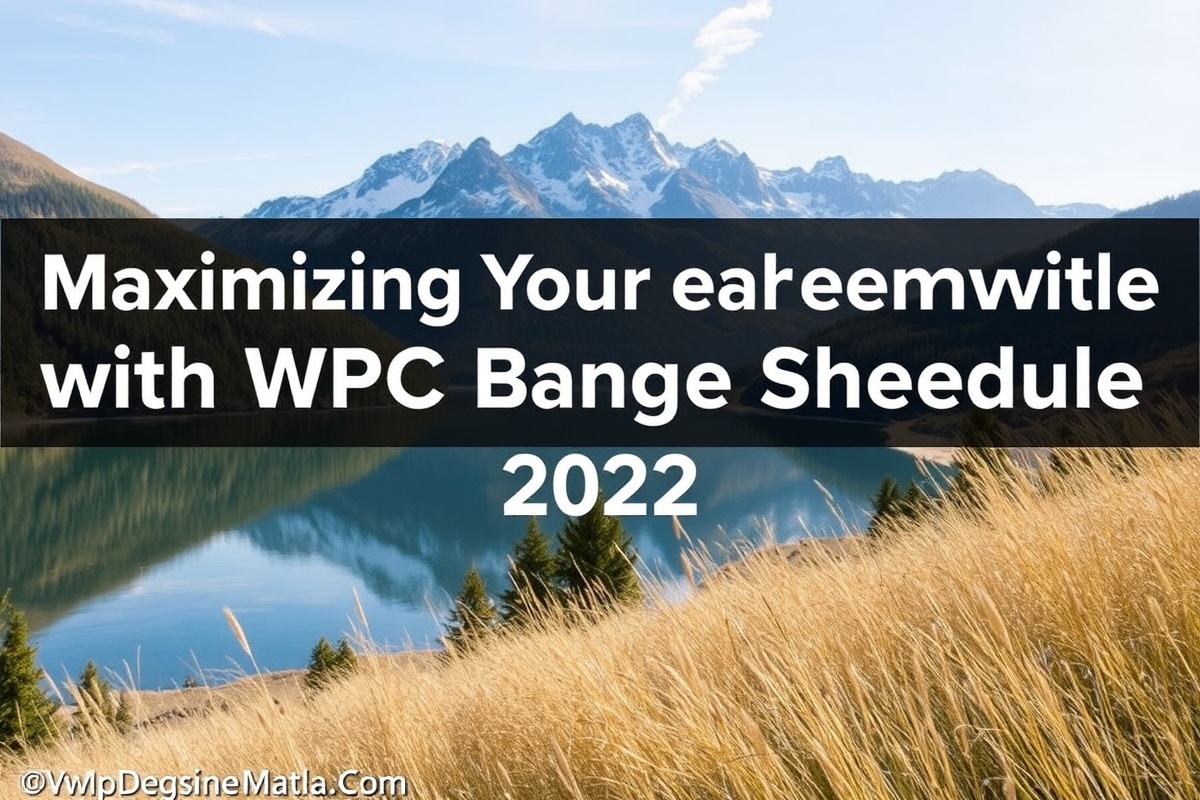 Maximizing Your Experience with the WPC Banding Schedule 2022