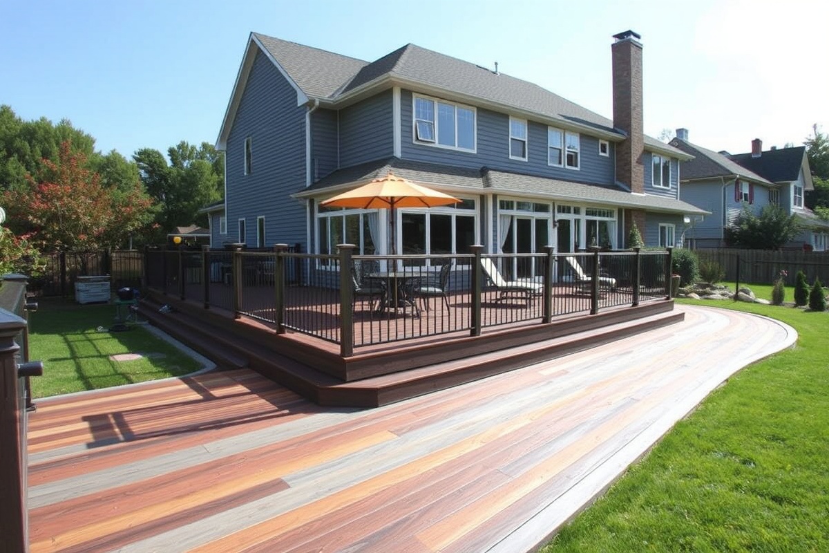 multi color composite decking