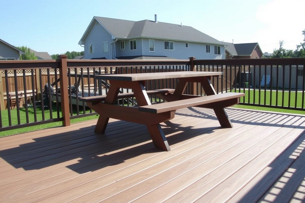 picnic table with composite decking