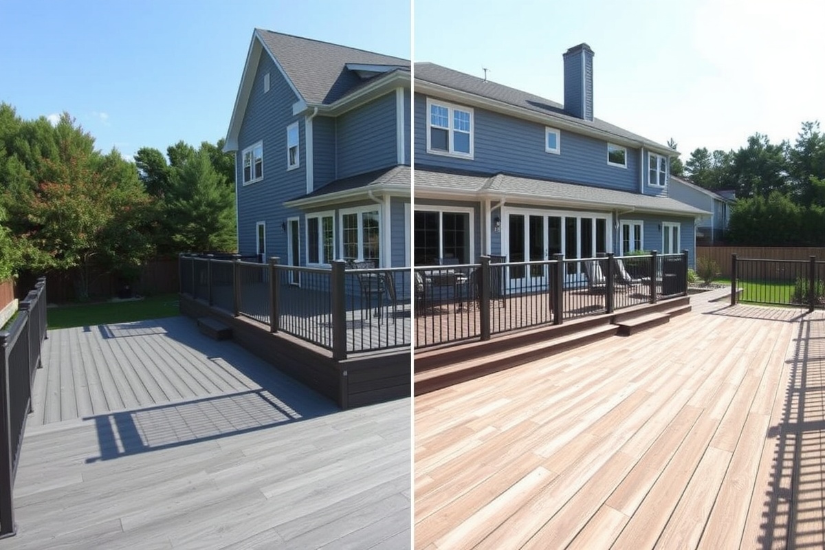 price difference between composite decking and wood