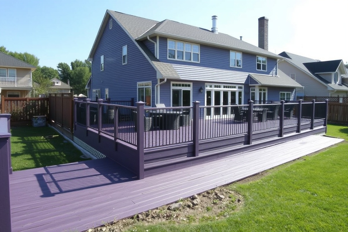 purple composite decking