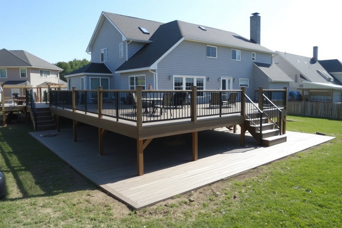 raised composite decking