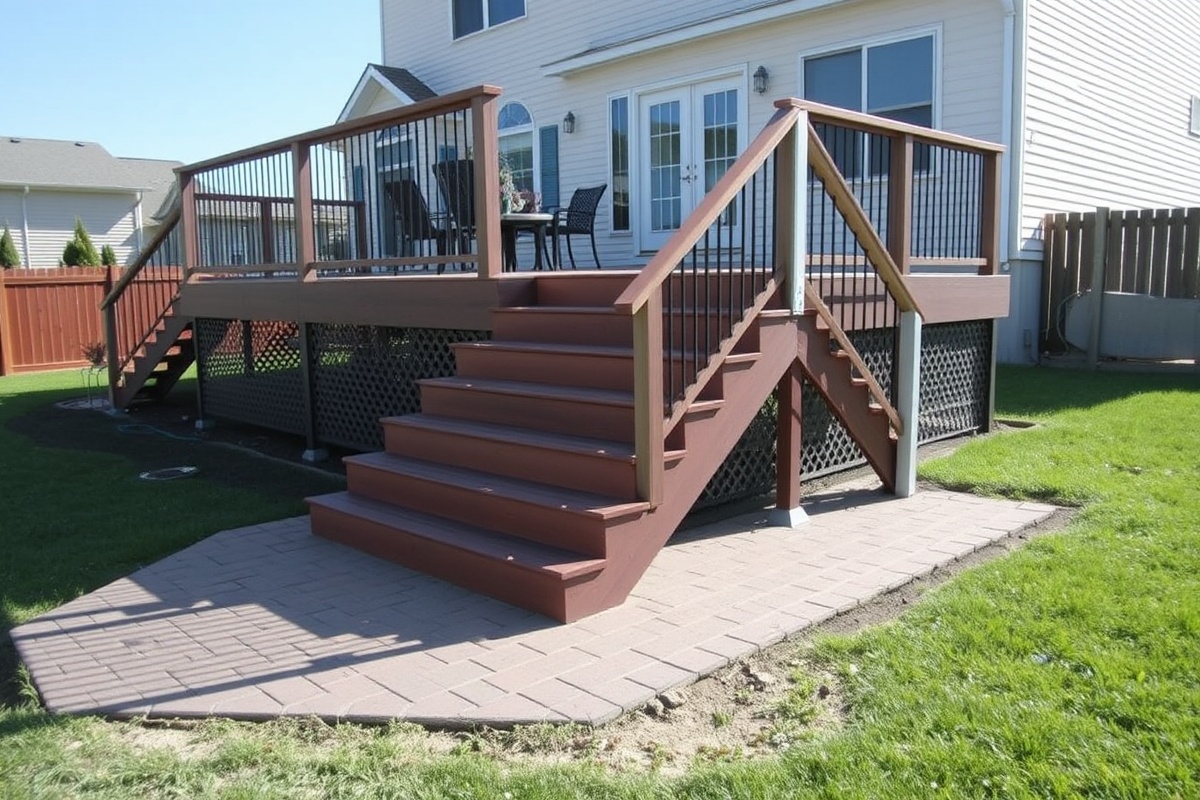 steps with composite decking