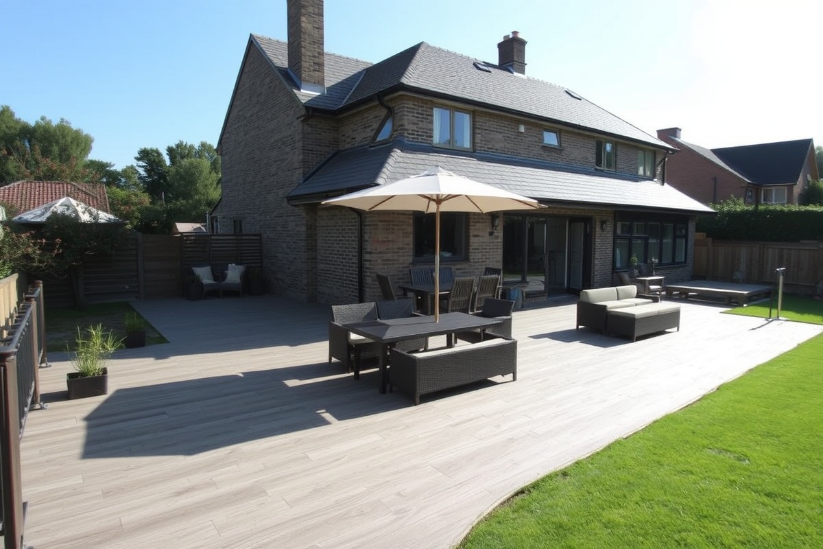 stone ash composite decking