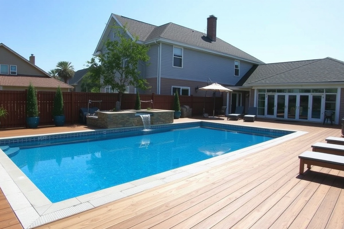 swimming pool composite decking