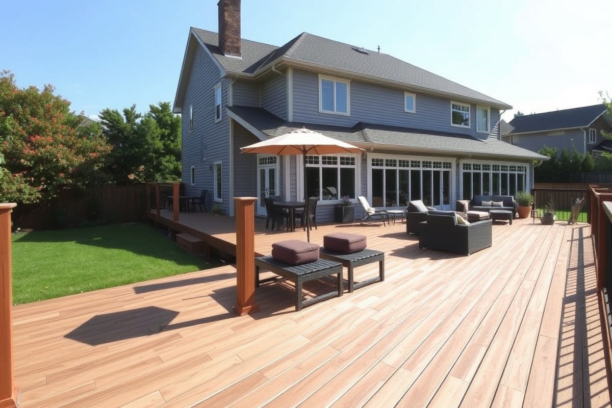 tan composite decking