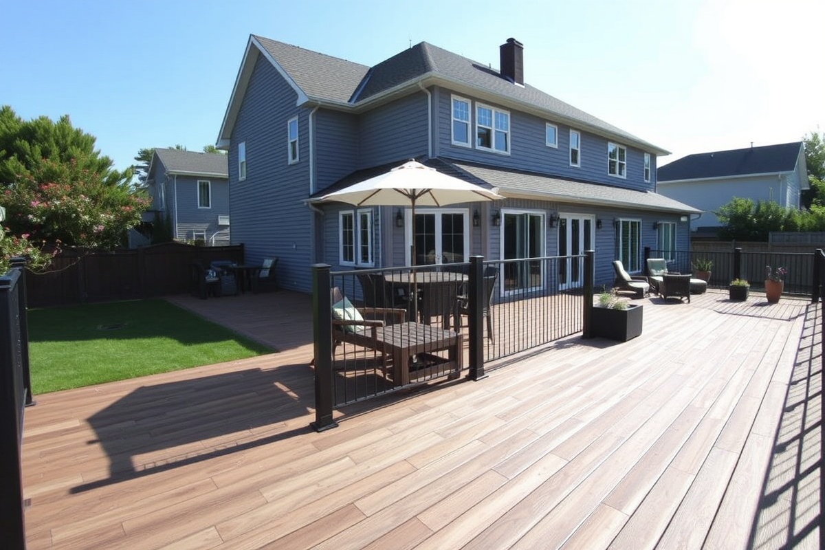 tangent composite decking