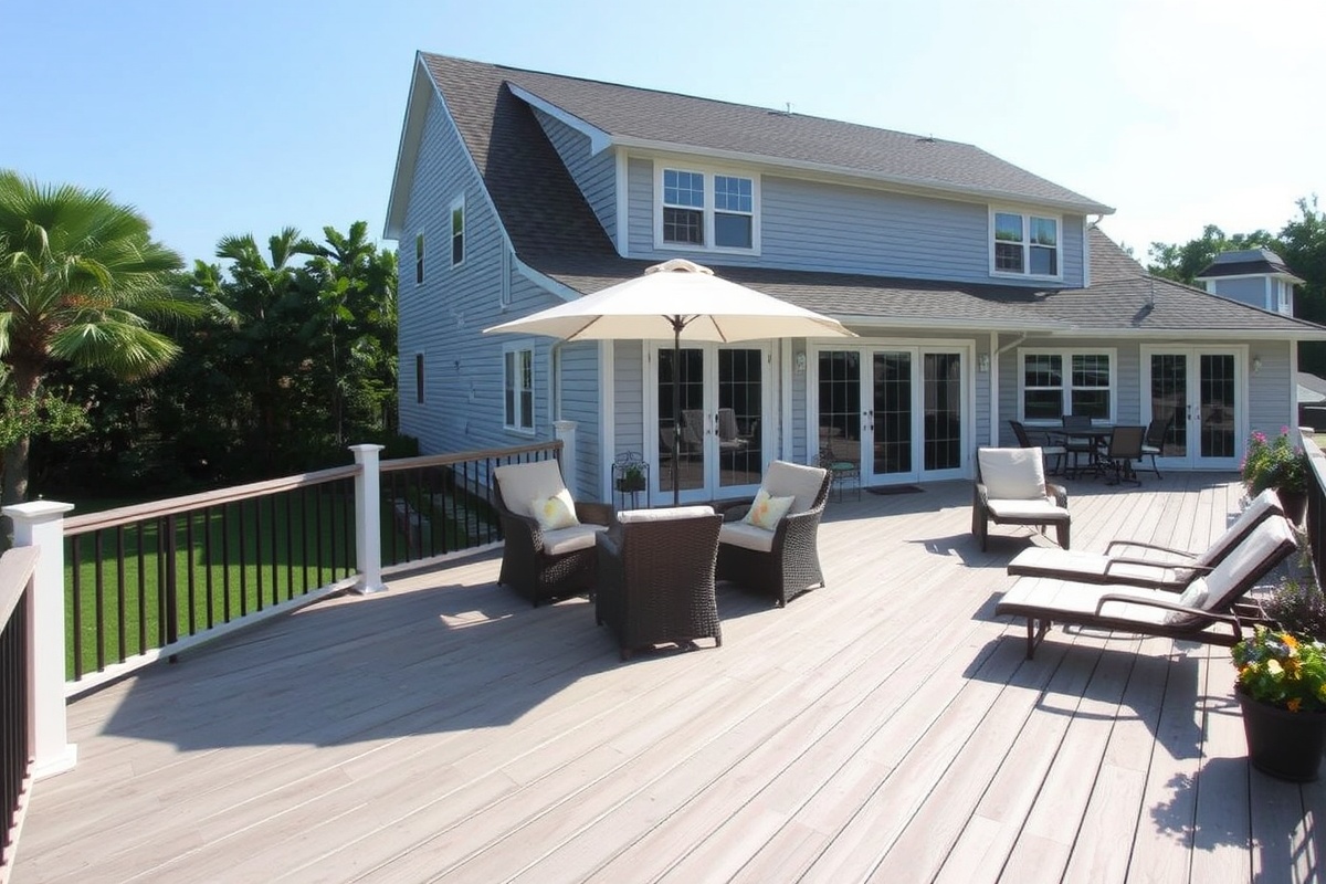 The Perfect Shade for Your Deck: TREX Composite Decking Island Mist