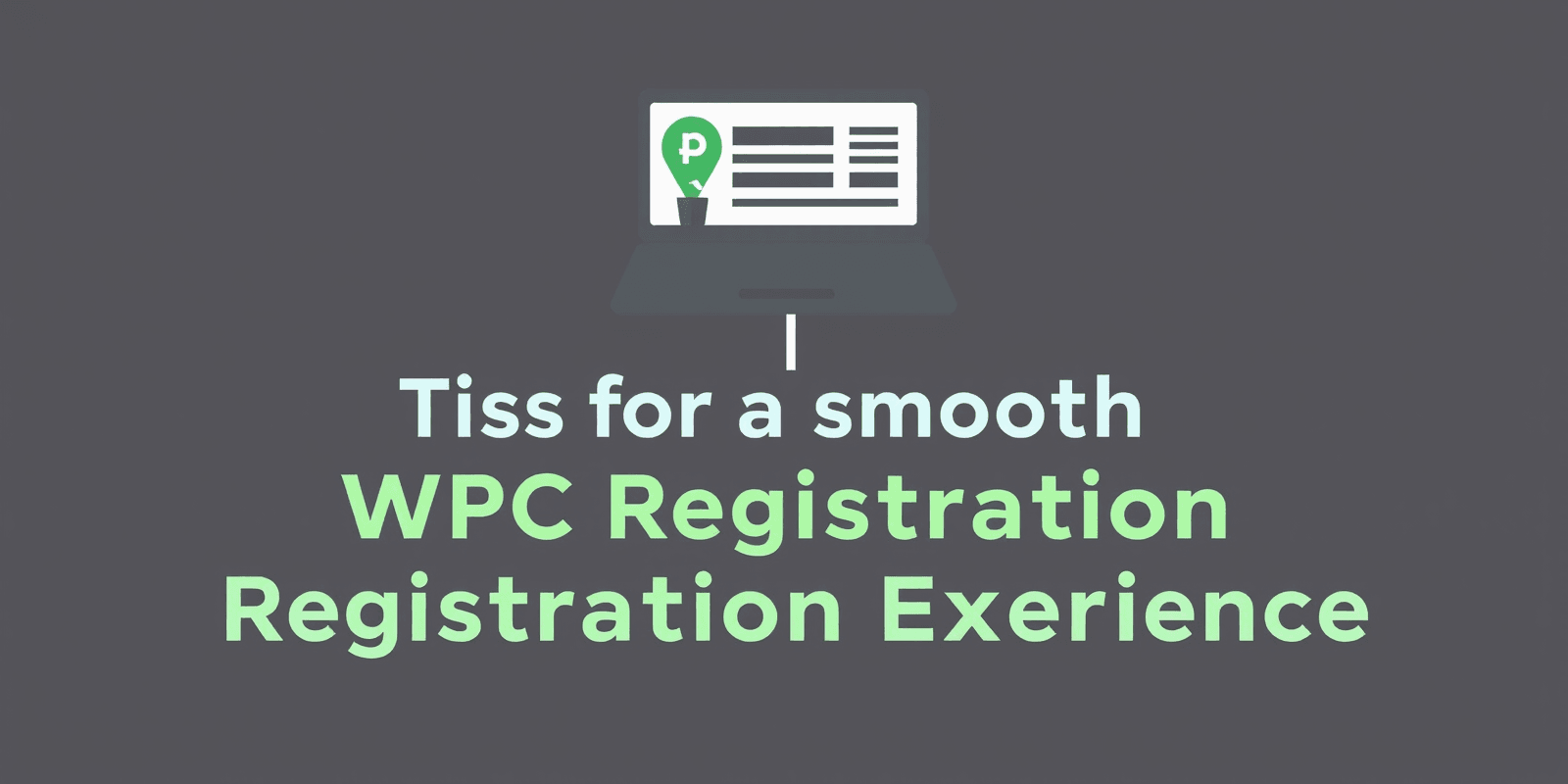 Tips for a Smooth WPC Registration Experience