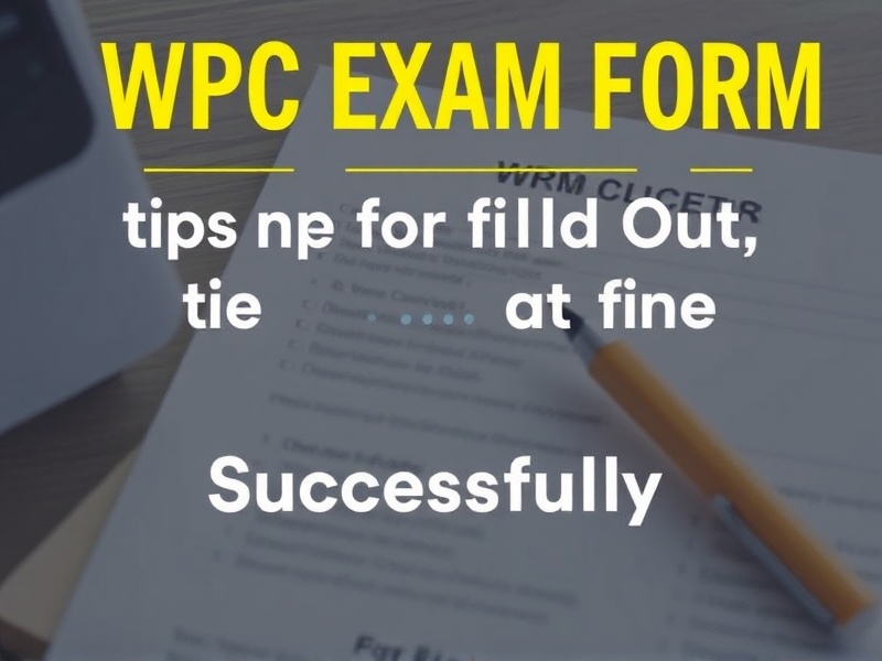 Tips for Filling Out the WPC Exam Form Successfully