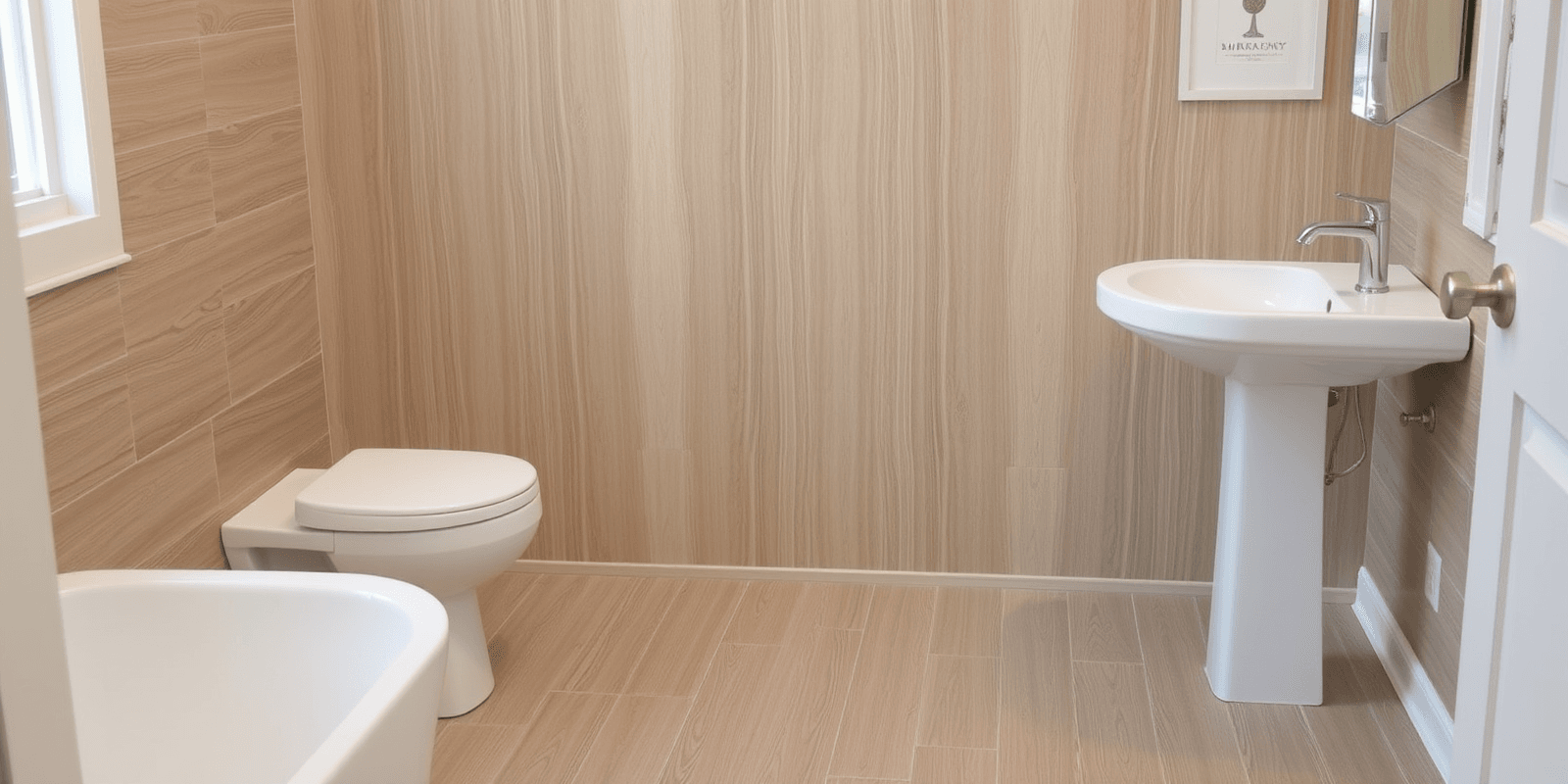 Transform Your Bathroom: Installing Harbor Plank WPC Click Flooring Walls