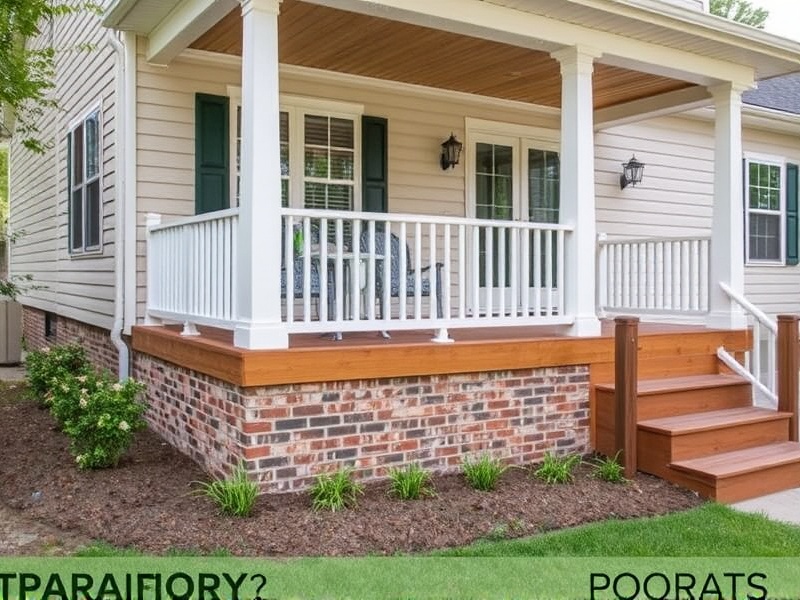 Transform Your Home Exterior with a Porch Featuring Brick Skirting and Composite Decking