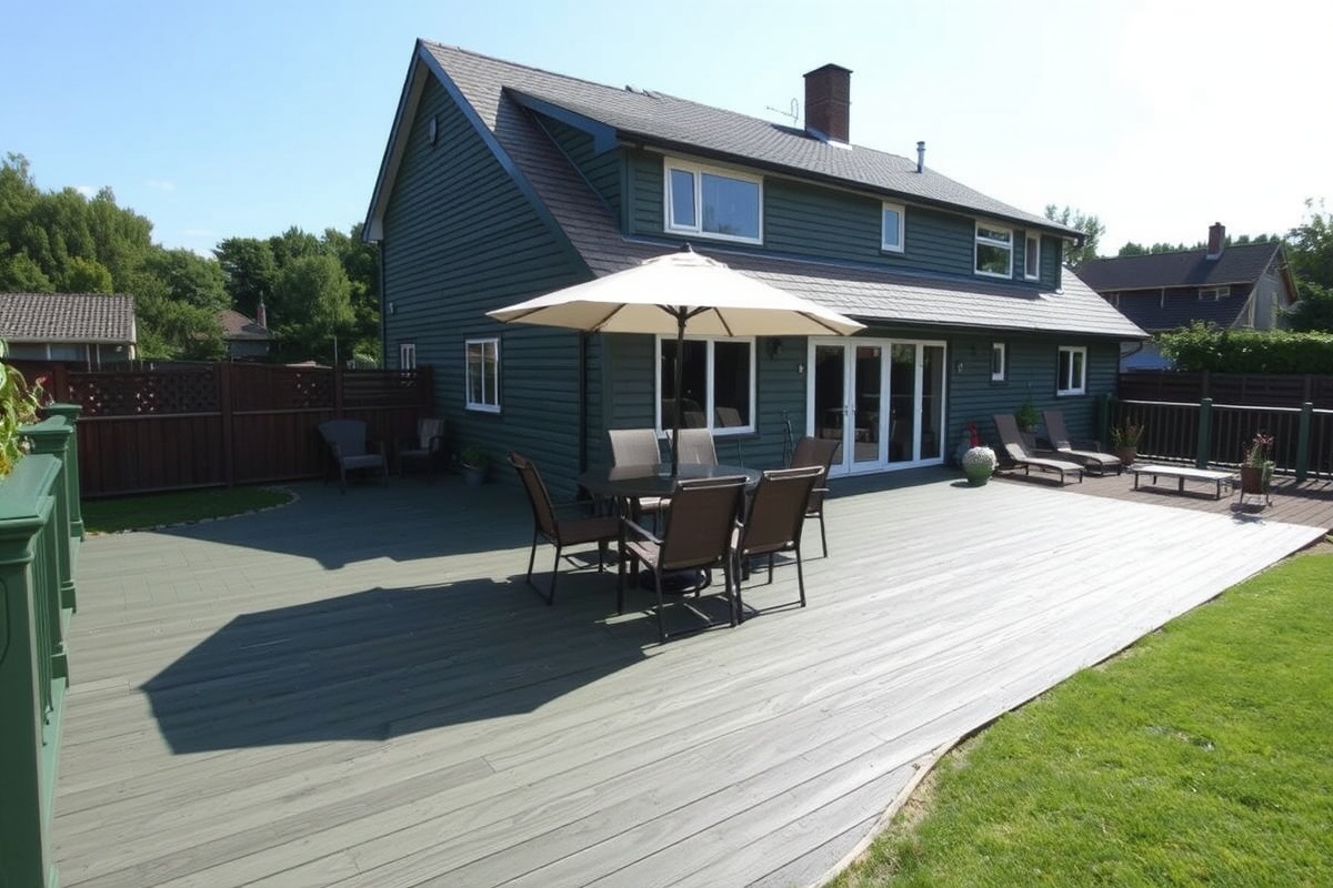 Transform Your Outdoor Space with Forest Green Composite Decking