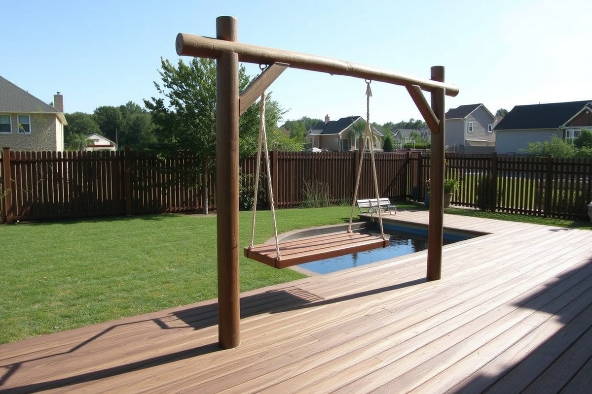 trex composite decking rope swing