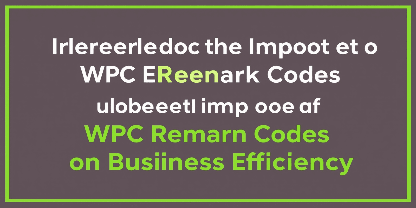 Understanding the Impact of WPC EDI Remark Codes on Business Efficiency