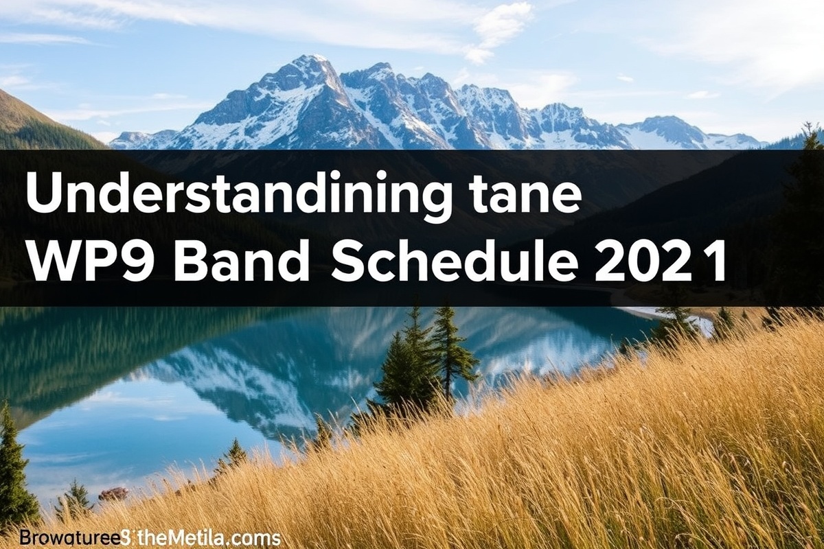 Understanding the WPC Banding Schedule 2021: A Comprehensive Guide