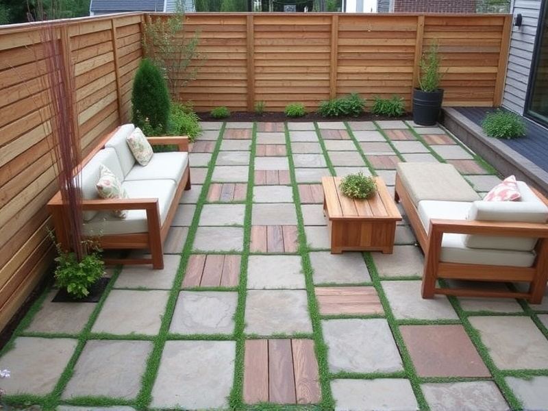 wood patio squares