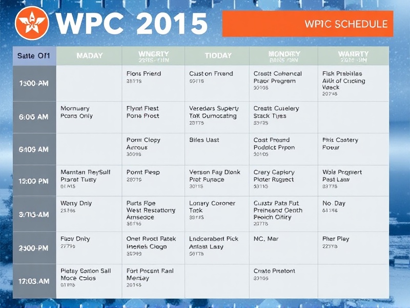 wpc 2015 schedule