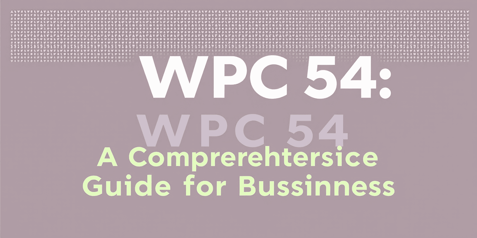 WPC 54: A Comprehensive Guide for Businesses