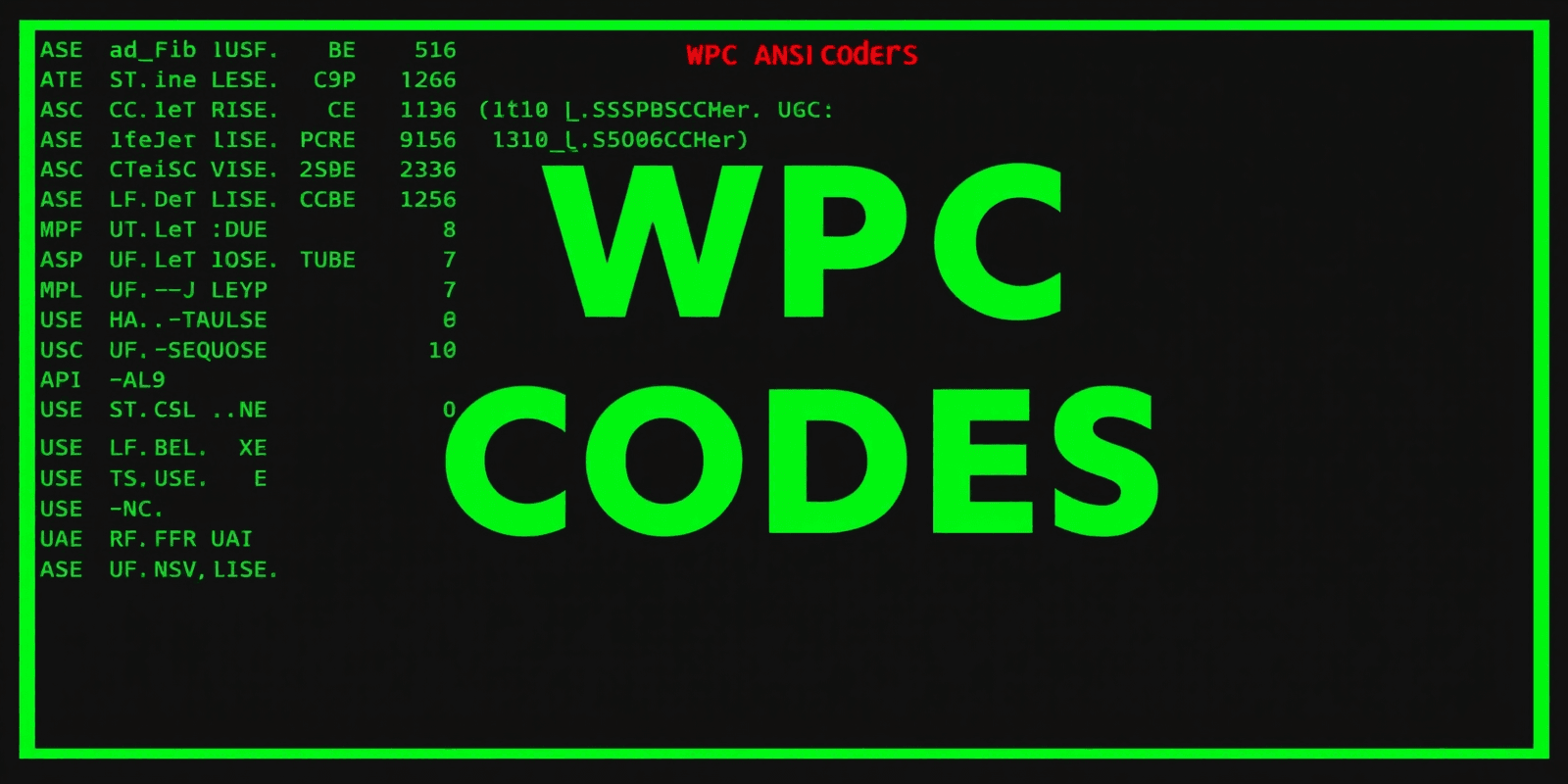 wpc ansi codes