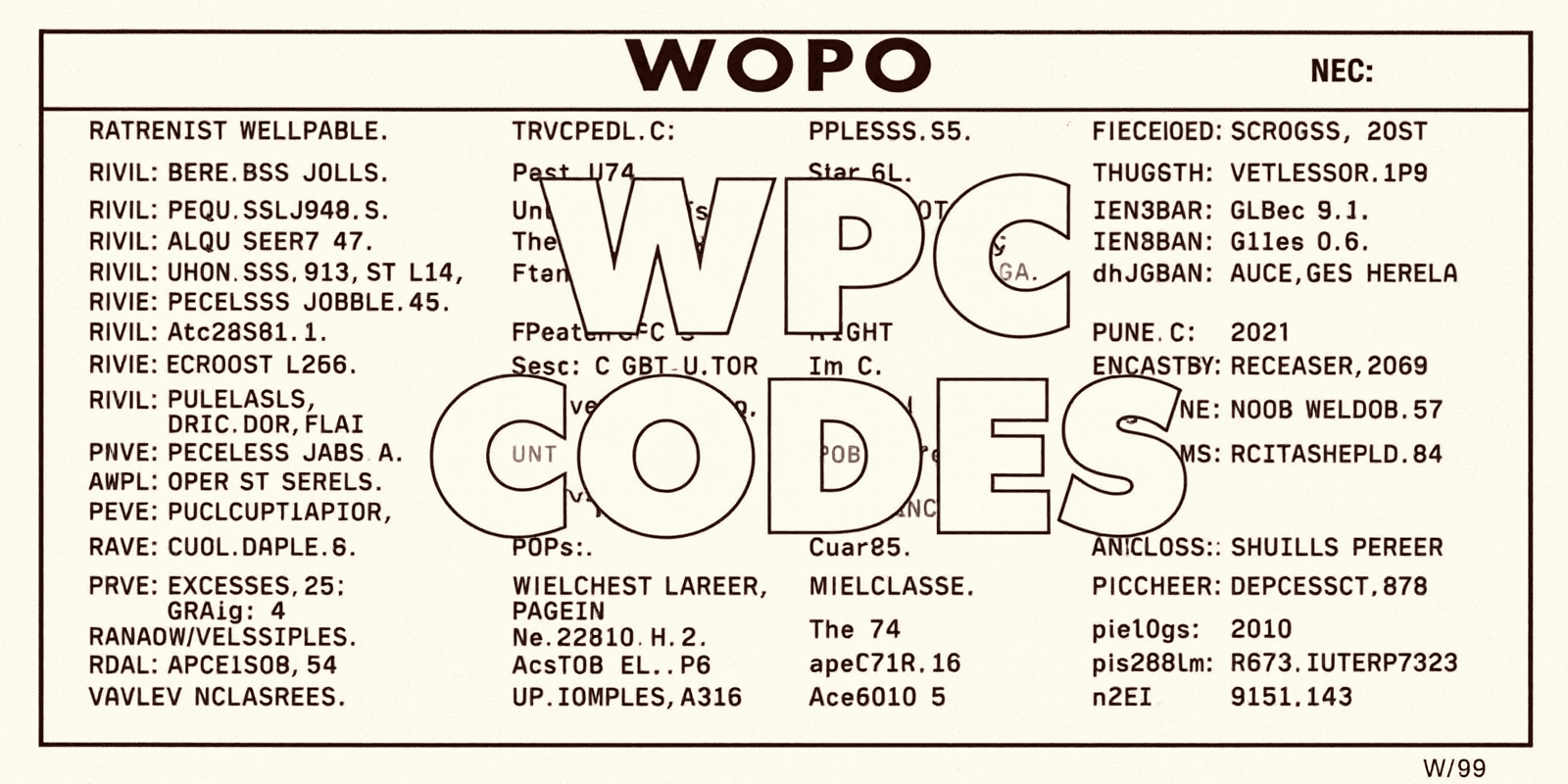 wpc codes