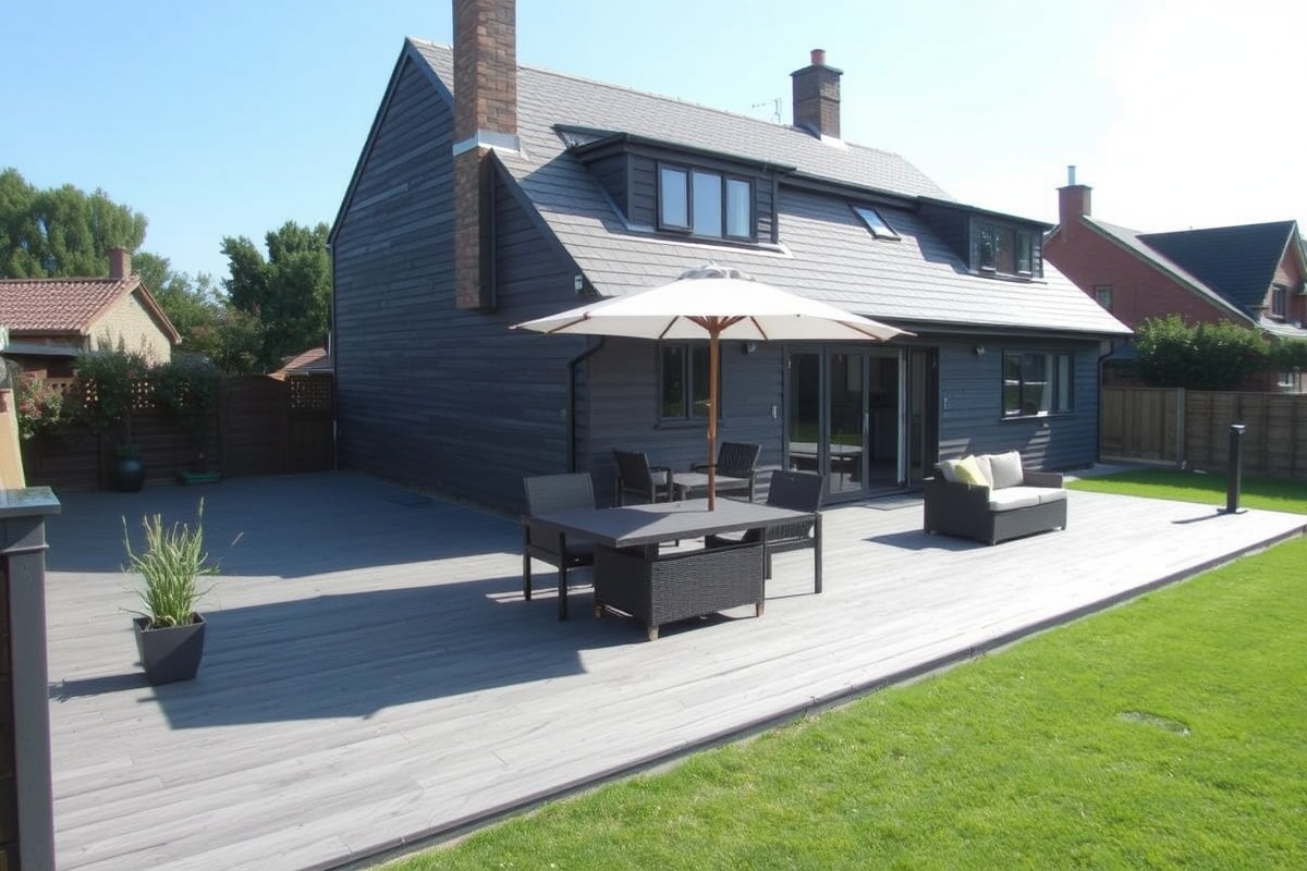 wpc decking grey